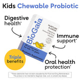 BioGaia Nurture & Grow Kids Probiotic | Ages 5+ | Chewable Probiotic | Allergen-Free | Triple-Benefit Probiotic for Kids | Digestive Health, Immune Support & Oral Health Protection | 30-Day Supply