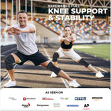 Modvel Knee Braces for Knee Pain Women & Men - 2 Pack Knee Brace for Knee Pain Set, Knee Brace Compression Sleeve, Knee Support for Knee Pain Meniscus Tear, ACL & Arthritis Pain Relief,Black XL