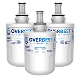 Overbest DA29-00003G Refrigerator Water Filter, Replacement For Samsung DA29-00003G, DA29-00003B, DA29-00003A, Aqua-Pure Plus, HAFCU1 (Pack of 3)