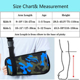 Ledhlth Camo Kids Arm Shoulder Sling Blue for Children Padiatric Toddler Sling Brace Immobilizer Support for Shoulder Elbow Wrist Injury Boys Girls, Kids S