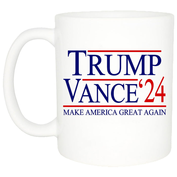 Rogue River Tactical Donald Trump Vance Novelty Coffee Mug Cup, 11 Oz, White Trump/Vance 2024 24