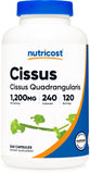 Nutricost Cissus Quadrangularis (1200mg) 240 Capsules - 120 Servings, Gluten Free, Non-GMO, and Vegetarian Friendly