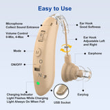 Hearing Aids, Hearing Aids Amplifier with Noise Cancelling for Hearing Loss,Ear Hearing Assis,Behind The Ear Sound Amplifier