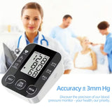 Upper Arm Blood Pressure Monitor Premium Blood Pressure Machine Automatic Arm BP Machine - Cuff 8.7''-12.6'', 100 Memory Sets, Voice Broadcast, High Precision Irregular Heartbeat Detector