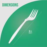 1,000 Plastic Disposable Forks Bulk White Medium Weight Disposable Silverware Plastic Cutlery Fork