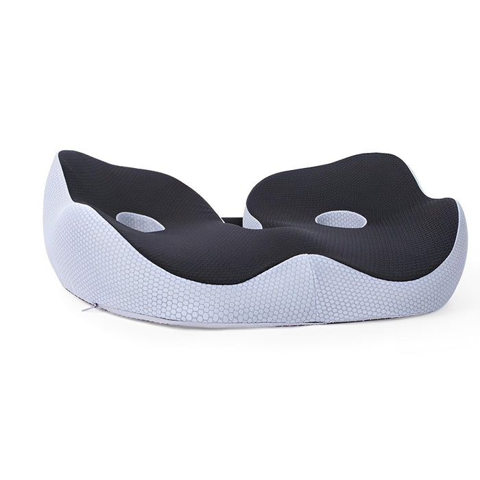 Janemiri Seat Cushion, Seat Cushion for Sit Bone and Back Pain Relief, Butt, Tailbone, Hip, Hamstring, Posture Support - Memory Foam Comfort Ischial Tuberosity Pillow (Black)