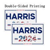 Harris 2024 Yard Sign 12"x 17" Double-Sided Harris For President Lawn Sign with Metal H Stake, Political Campaign Yard Lawn Signs