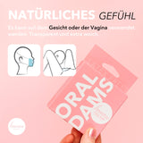 Loovara Oral Wipes Latex Free - Oral Dams Latex Free - Protective Cloths Ultra Thin and Natural and Extra Soft for a Natural Feel, Vegan, Hypoallergenic