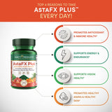 Purity Products AstaFX Plus - Astaxanthin Super Formula - 30 Day Supply from Supports Endurance - Promotes Healthy Skin - Supports Visual Health - Up to 6,000 Times More Powerful Than Vitamin C