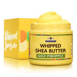 AKWAABA Whipped Shea Butter (Gold Pineapple) | 12 oz | Nourishing, Moisturizing & Hydrating | For All Skin Types