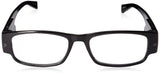 FOSTER GRANT Men's LightSpecs Lloyd Reading Glasses with Lights Rectangular, Black/Transparent, 59 mm + 1.75