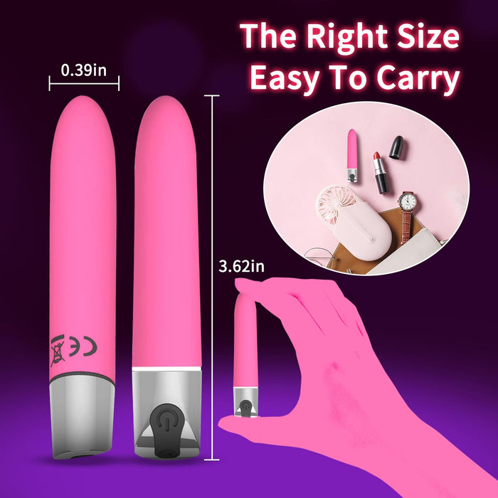 Mini Travel Pocket Quiet Bullet Tool - Powerful Silicone Massage Rod for Women Pleasure Portable & Handheld Personal Bullet Tool for Quick Relaxation Z2