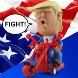 DINOBROS President Donald Trump 2024 Toy Figure Riding Motorcycle Funny Rev Up Car Novelty Gag Gift for Trump Fans