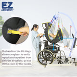 EZ Assistive Universal Full Body Patient Lift Sling, Mesh Fabric Patient Sling Transfer and Bathing aids, 500lb Weight Capacity (Small-Black)