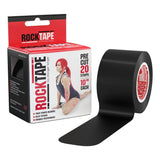 RockTape Kinesiology Tape, 10" Pre-Cut Strips, 20 Per Pack, Black