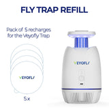 Veyofly Kit Fly Traps - Fly Traps Indoor, Fruit Fly Traps, Gnat Traps, Mosquito Traps, Insect Traps Indoor (Fly Trap Refill)