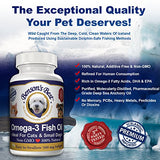 Benson's Best Omega 3 Fish Oil for Cats & Small Dogs - 200 Softgels 500mg - 43% More Omega 3 Fatty Acids Than Salmon Oil - 100% Pure, Non-GMO, Natural Pet Food Dog Fish Oil Supplements
