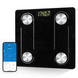 YPENSLZX Digital Simple Scale with Led Display Practical Body Fat Scale, Bathroom Scale with Smartphone App(Black)