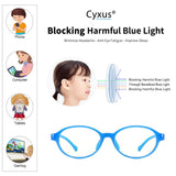 CYXUS Men Blue Light Blocking Glasses Half Rimless Computer Gaming Glasses Square Fashion Glasses for Men6008T85