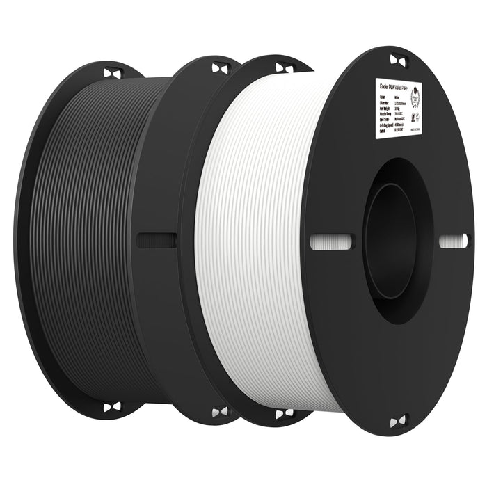 Creality PLA 3D Printer Filament, Black & White, 2-Pack, 2KG Total