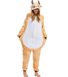 QUCH Adult Onesie Costume-Unisex Animal Onesies for Adults Halloween Costume, Halloween Onesie Adult Onesie Pajamas for Women Deer S