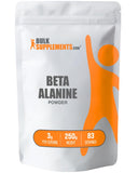 BulkSupplements.com Beta Alanine Powder - Beta Alanine Supplement, Beta Alanine Pre Workout, Beta Alanine 3000mg - Unflavored & Gluten Free, 3g per Serving, 250g (8.8 oz) (Pack of 1)