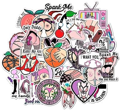 30pcs BDSM Stickers Pack, Vinyl Stickers for Adults, Bondage Stickers Waterproof, Adults Toy Stickers, Kinky BDSM Stickers for Laptops, Water Bottle, Guitar, Computer, Phone and More
