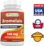 Best Naturals Bromelain 500mg 120 Tablets (120 Count (Pack of 2))