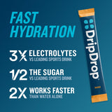 DripDrop Hydration - Tropical Variety Pack - Electrolyte Drink Mix Single Serve Hydration Powder Packets - Mango, Açaí, Passion Fruit, Pineapple Coconut | Non-GMO, Gluten Free, Vegan | 16 Sticks