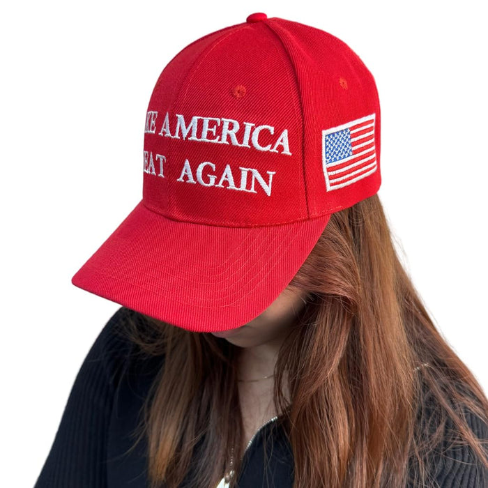 MagaPro Trump Hat 2024 MAGA Hat Make America Great Again Hat Take America Back Hat Baseball Cap with Trump Coin (US, Alpha, One Size, MAGA Red)