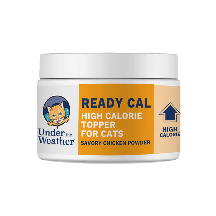 Under the Weather Ready Cal Powder for Cats | High-Calorie, Weight Gainer, Appetite Stimulant, Energy Booster Pet Supplement | 8 Ounces