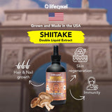 Life Cykel Shiitake Mushroom Extract with Kakadu Plum- Hair, Skin & Nail Support, Anti Aging Supplement- 100% Organic Mushrooms, Immune Boosting, Vitamin C Made in The US