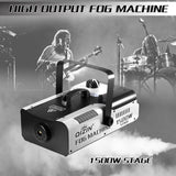 Fog Machine 1500 Watt with 2 Sets of Controllers, Professional Stage Smoke Machine for DJ Halloween Parties Wedding Christmas