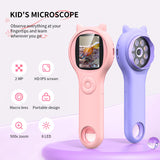 Microscope for Kids - Portable Handheld Magnifying Glass for Kids - Mini Digital Microscope for Kids Educational Science Toys, Christmas Birthday Gifts for Age 3 4 5 6 7 8 Girls&Boys （Purple）