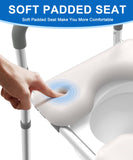 HOMLAND Raised Toilet Seat with Handles, Toilet Seat Riser for Seniors with Adjustable Height & Width, 400lb Handicap Elevated Toilet Seat for Elderly, Pregnant, Bathroom, Fit Any Toilet