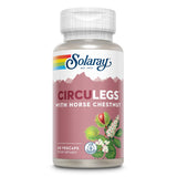 SOLARAY CircuLegs with Horse Chestnut Extract, Gotu Kola, Butcher's Broom, and More, Circulation and Vein Support for Healthy Legs, 60-Day Guarantee, Lab Verified (30 Serv, 60 VegCaps)
