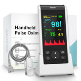 Pulse Oximeter - Handheld Pulse Oximeter Rechargeable Overnight Continuous Mornitor oxygen meter finger pulse oximeter Fingertip with Pulse o2 sat monitor finger for oxygen SpO2