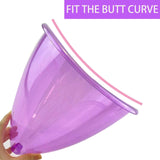 FUMOLEER Buttock Vacuum Cups 210ML &180ML,Vacuum Therapy Cupping Machine Accessories, 9.4inch & 8.26inch XL Suction Cups for Butt Massage with Y-Hose & Gua Sha Board, 2 Pairs (Purple)