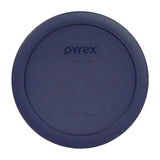 PYREX 7201-PC 4-Cup Dark Blue Round Replacement Lids - 3 pack - Original Genuine Pyrex - Made in the USA