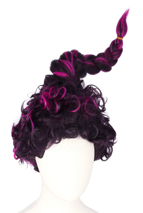 Topcosplay Women Wig Purple Mixed Red Halloween Costume Cosplay Wigs with Braid