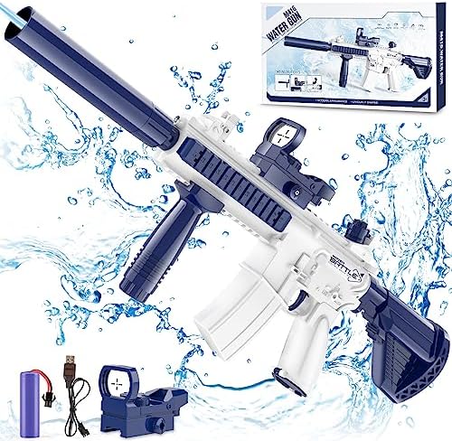 Dolanus Electric Water Gun for Kids Adults - Automatic Squirt Gun with up to 32 Ft Long Range, Summer Outdoor Beach Swimming Pool Party Toys, Gift for Kids Age 8 9 10 11 12 Years Old Boys