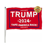 Trump 2024 Flag 3x5 FT Double Sided Outdoor 3 Ply Vivid Clear Red Color Thick Polyester Take America Back Flag with Brass Grommets for Supporters Fans