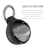 CURVD Premium Carrying Case - Durable Travel Keychain Container, Small Waterproof Holder for Earplugs, Pills, Coins Compatible with Loop, Eargasm & Vibes, or Compact Mini Purse Pill Box Container