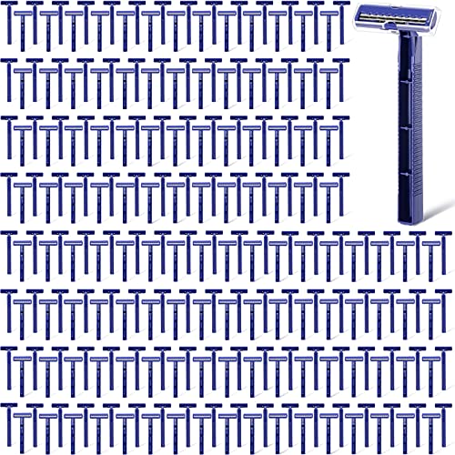Chumia Twin Blade Razors for Men Stainless Steel Disposable Razors Men Bulk Plastic Shavers Multipurpose Portable Manual Disposable Shavers for Bathing Hotel Travel(600 Pieces)