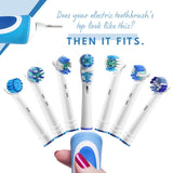 Replacement Brush Heads for Oral B- Pack of 20 Cross Generic Electric Toothbrush Heads for Oralb Braun- Crossact Toothbrushes Compatible with Most Oral-B Bases- Quality Action Bristles