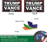 Trump Vance 2024 Flags 3x5 Outdoor Double Sided- Donald Trump Flags Made In USA 3 Ply Heavy Duty with 2 Brass Grommets for Outside Oudoor