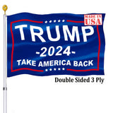 Trump 2024 Flags Double Sided 3x5 Outdoor- Donald Trump Take America Back Flag Banner Heavy Duty 3 Ply Trump for President Flag 4 Rows Stitched with 2 Brass Grommets