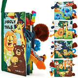 hahaland Baby Books 0-6 Months,Infant Tummy Time Toy High Contrast Sensory Baby Toys 6 to 12 Months Touch Feel Book Gift Christmas Stocking Stuffers for Boy Girl 0-3 Months Book Early Learning Toy