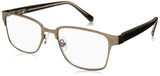 Foster Grant Men's Donovan Square Reading Glasses, Gunmetal/Transparent, 53 mm (+ 1.75)