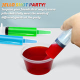 30 Pack Jello Shot Plastic Syringes with Tip Cap, 60ML Party Liquid Syringe BPA-Free Suringes Shooters for Jello Shots Clear Plastic Syringes for Halloween, Thanksgiving, Christmas, Bachelorette Parties, Nurses, Graduation Party